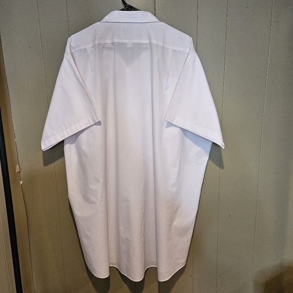 Alexander Lloyd Short-Sleeve Shirt, Mens, Size 20 Tall, White, Dress, Classic - Picture 2 of 5